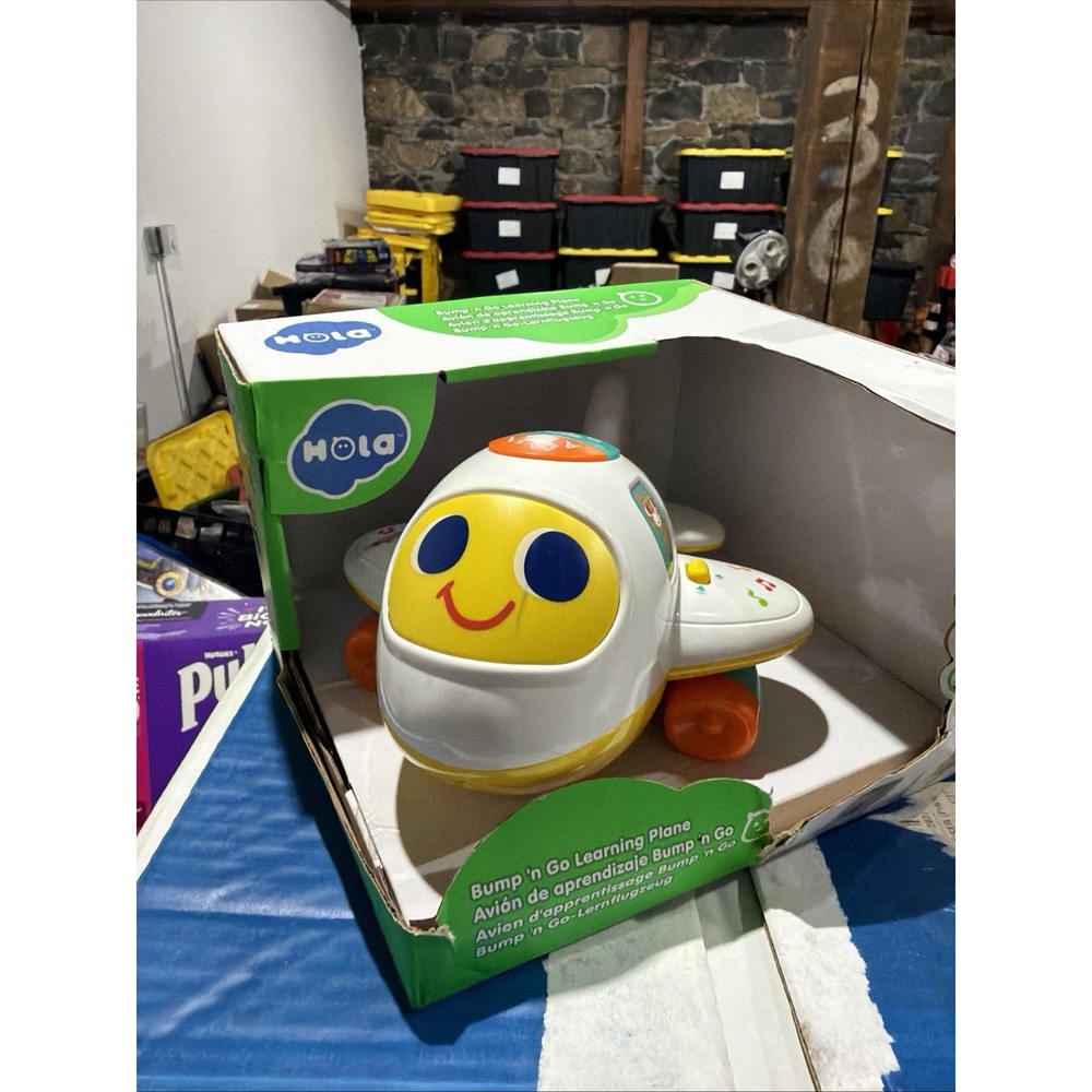 Hola Toy For Kid 12M+ Bump 'n Go Learning Plane - Battery Not Included - AS IS